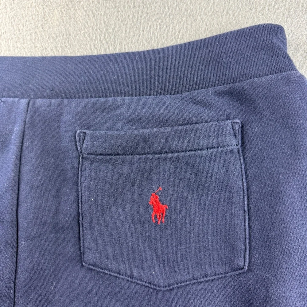 Polo Ralph Lauren Sweat Shorts Men' L Blue 67 Pony Drawstring Loungewear Stretch